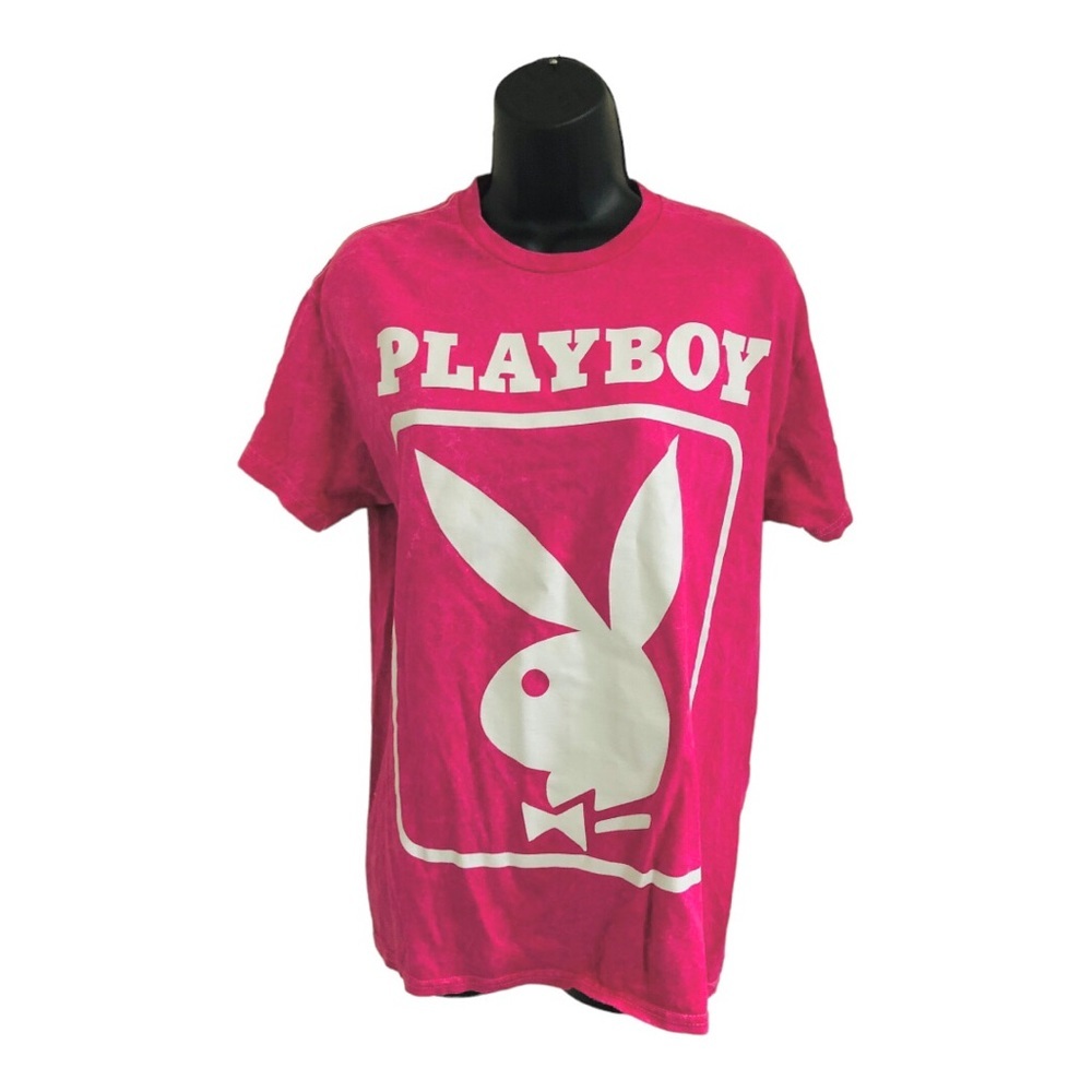 Playboy pink t-shirt iconic playboy logo size medium new